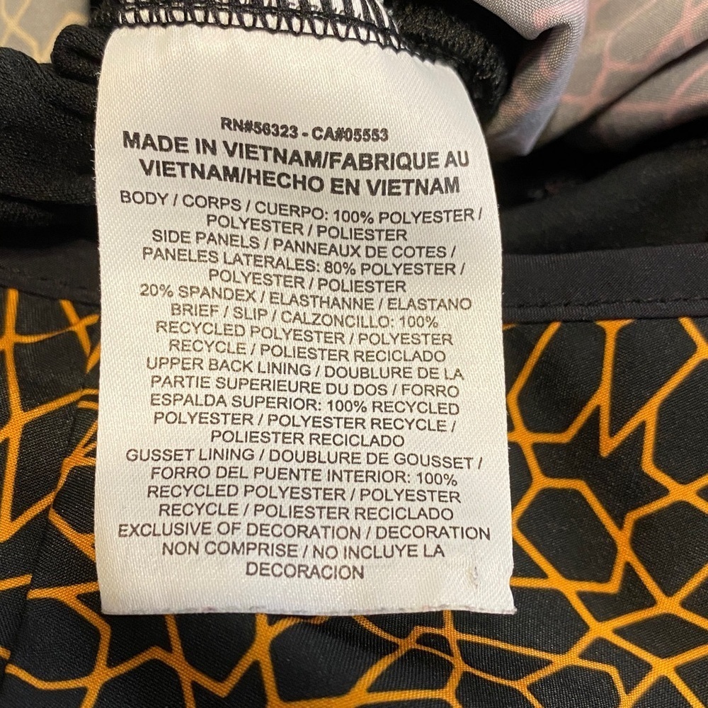 Nike Running Dri-FIT Tempo Shorts Black Orange Gradient Pattern Workout Size M - Picture 9 of 11